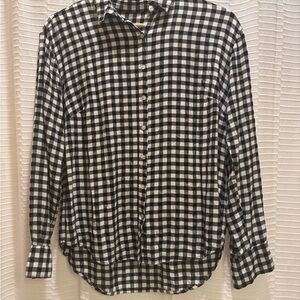 A New Day Black and White Checkered Blouse